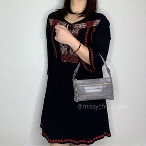 Hobo The Original Leather Zipper Baguette Mini Bag Clutch Purse